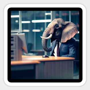 Elephant in the Office . Sticker